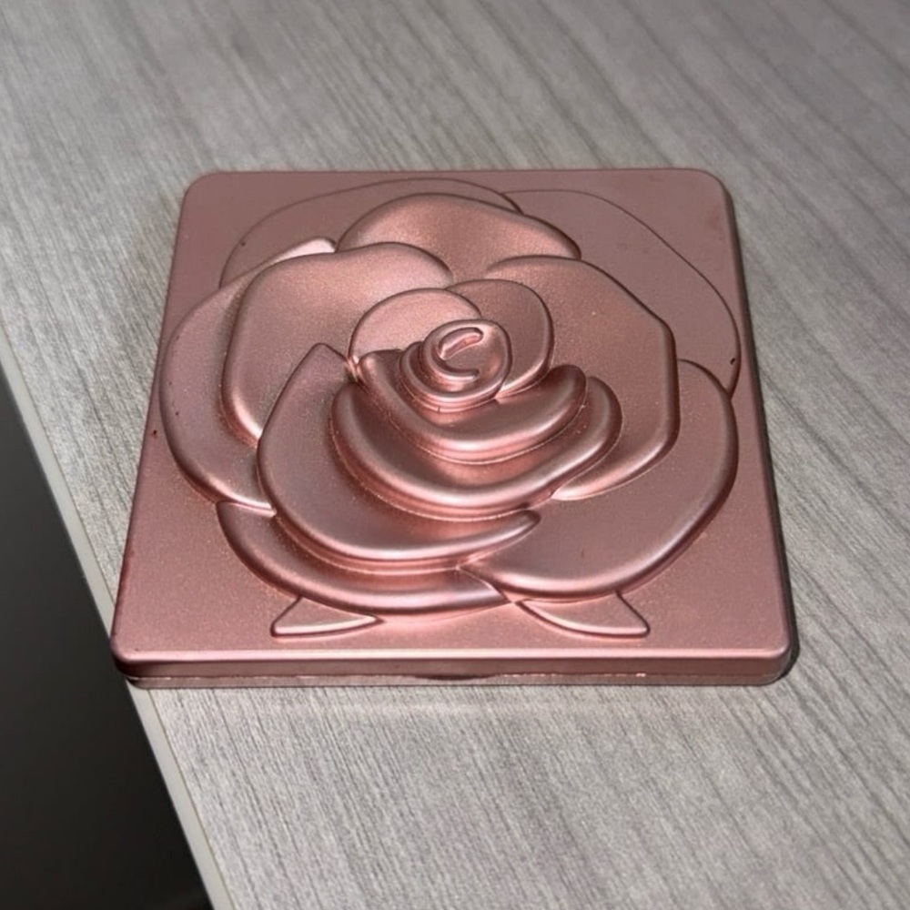 Rose Gold Embossed Compact Mirror